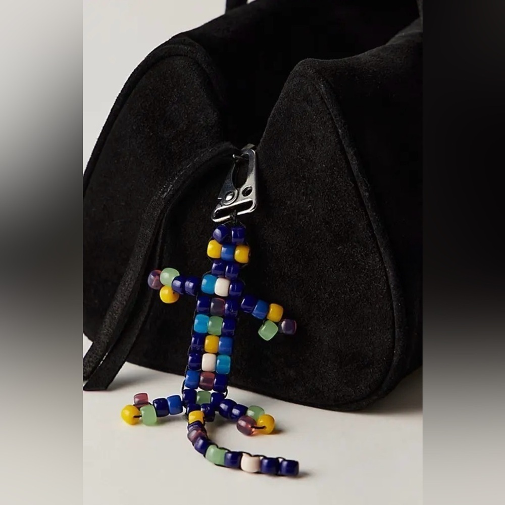NWT Free People Beaded Lizard Bag Charm in Multicolor